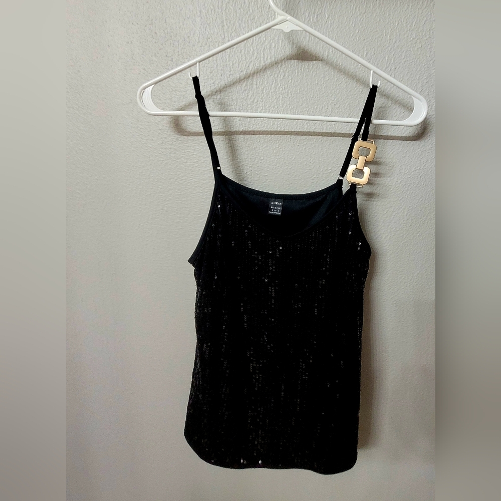 Black Sequin Women's Top Never Worn Just Took Tag Off